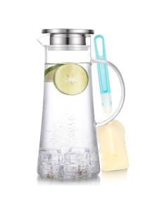 Jarra de Vidrio SUSTEAS 1.5L con Tapa y Asa - Resistente al Calor