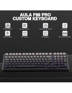 Teclado Mecánico Inalámbrico AULA F99 Pro RGB 99 Teclas 2