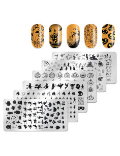 Kit de Estampado de Uñas Halloween JERCLITY 6 Piezas