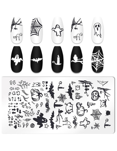 Kit de Estampado de Uñas Halloween JERCLITY 6 Piezas