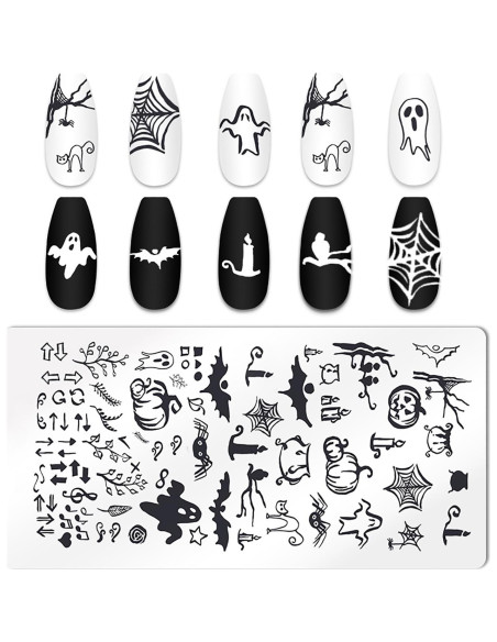 Kit de Estampado de Uñas Halloween JERCLITY 6 Piezas
