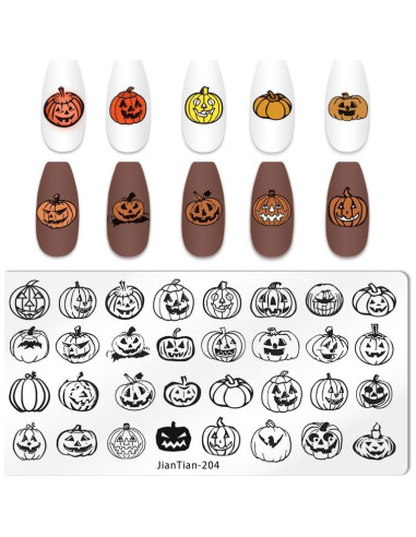 Kit de Estampado de Uñas Halloween JERCLITY 6 Piezas