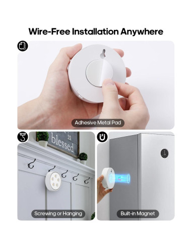 Luces Puck LED Recargables GOODEA.fun con Control Remoto 2 Pcs