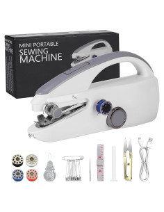 Máquina de Coser Eléctrica Mini N35-203 Gris - Doble Velocidad