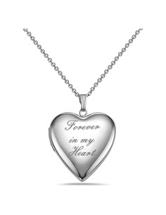 Collar Locket Corazón Hutou con Fotos - Regalo Especial