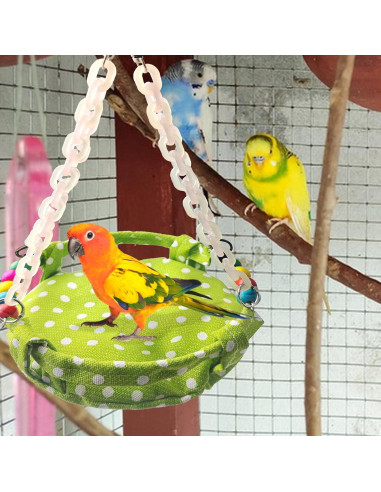 Hamaca Colgante para Aves MUYG 20.5x17 cm con Juguete