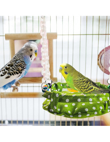 Hamaca Colgante para Aves MUYG 20.5x17 cm con Juguete