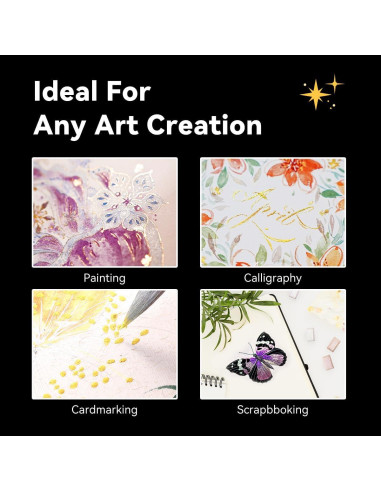 Set de Acuarelas Metálicas LIGHTWISH 8 Colores Aurora con Pincel