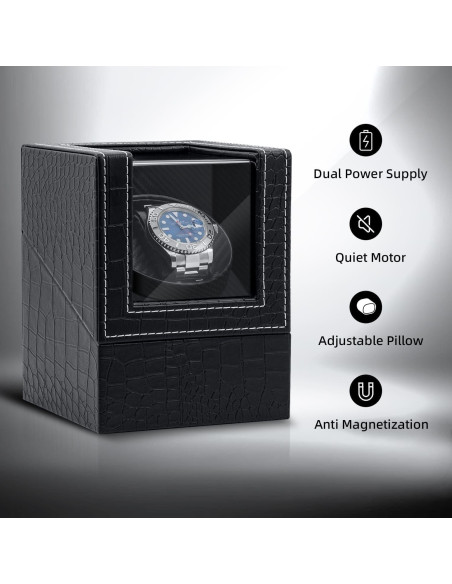 Caja de Carga Automática Mcbazel para Relojes Automáticos - Negro