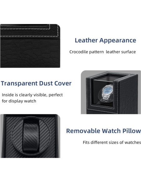 Caja de Carga Automática Mcbazel para Relojes Automáticos - Negro