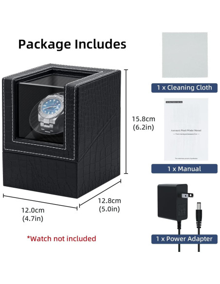 Caja de Carga Automática Mcbazel para Relojes Automáticos - Negro