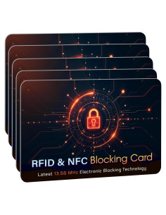 Tarjetas Bloqueadoras RFID SaiTech IT - 5 Paquete Naranja