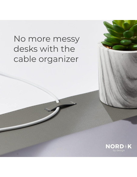 Alfombrilla de Escritorio Cuero Vegano Nordik 89x43cm Gris