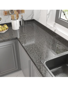 Papel Contacto Autoadhesivo VEELIKE Granito Oscuro 39.88x299.72 cm 2