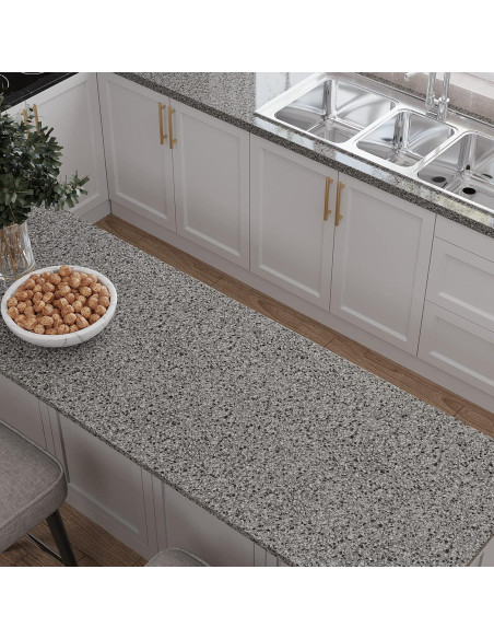 Papel Contacto Autoadhesivo VEELIKE Granito Oscuro 39.88x299.72 cm