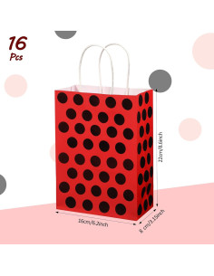 16 Bolsas de Regalo de Fiesta Mariquita Gersoniel 22x16 cm 2