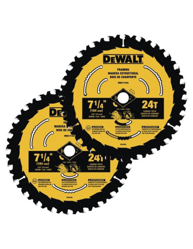 Sierra Circular DEWALT 18.4 cm 24 Dientes Corte Madera DWA1714242