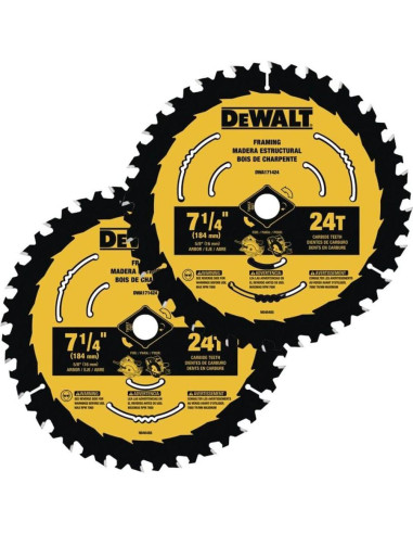 Sierra Circular DEWALT 18.4 cm 24 Dientes Corte Madera DWA1714242