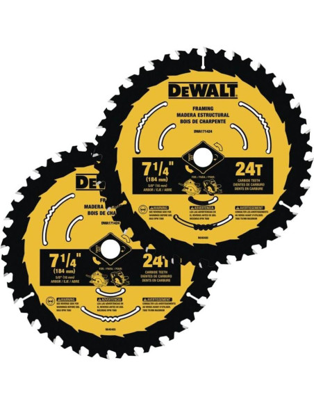Sierra Circular DEWALT 18.4 cm 24 Dientes Corte Madera DWA1714242