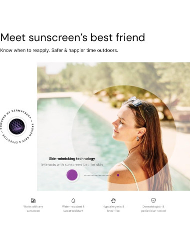 SpotMyUV Etiquetas Detección UV para Protector Solar 16 Unidades