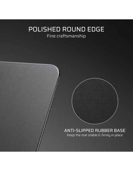 Alfombrilla de Ratón de Vidrio LTC 30x30cm Antideslizante