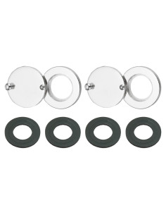 Cubierta de Mirilla PATIKIL 16mm Cromo Brillante 2pcs