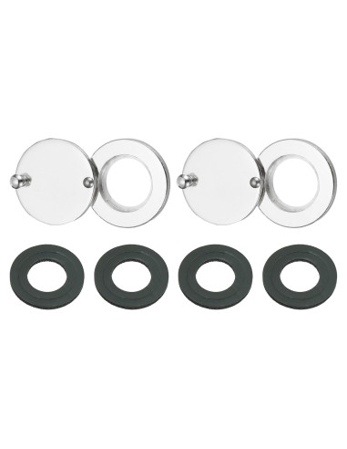 Cubierta de Mirilla PATIKIL 16mm Cromo Brillante 2pcs