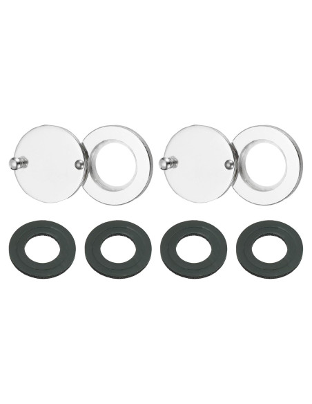 Cubierta de Mirilla PATIKIL 16mm Cromo Brillante 2pcs