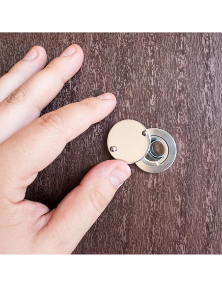 Cubierta de Mirilla PATIKIL 16mm Cromo Brillante 2pcs