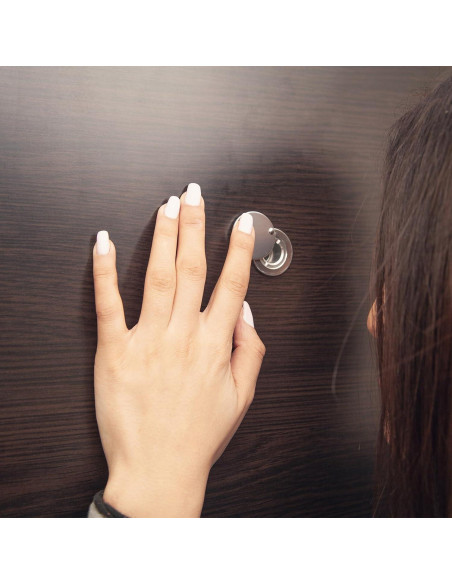 Cubierta de Mirilla PATIKIL 16mm Cromo Brillante 2pcs