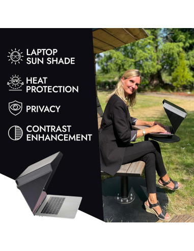 Sombrilla para Laptop 4-en-1 Philbert - Negra 12-14"