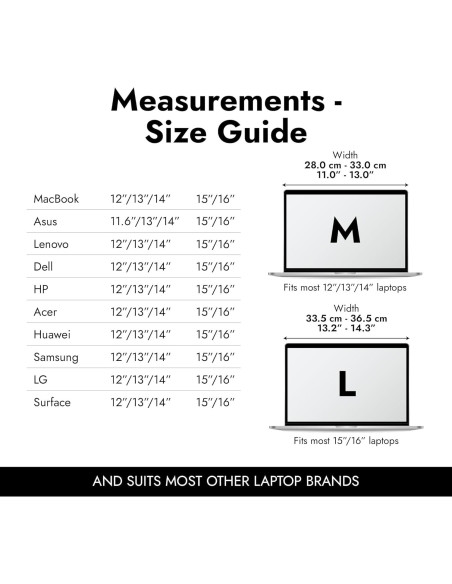 Sombrilla para Laptop 4-en-1 Philbert - Negra 12-14"