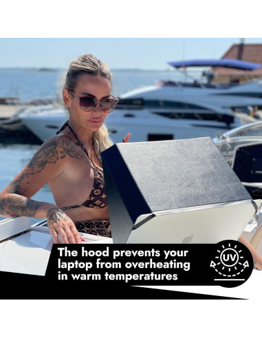 Sombrilla para Laptop 4-en-1 Philbert - Negra 12-14"