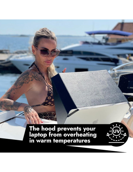 Sombrilla para Laptop 4-en-1 Philbert - Negra 12-14"