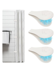 Clip de Cortina de Ducha Magnético Vaszu - 3 Paquetes, Silicona