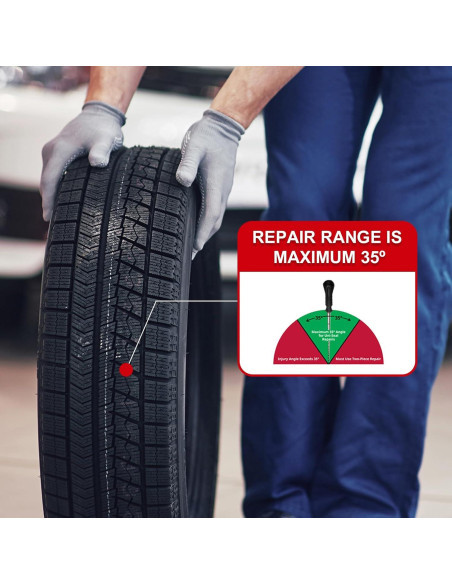 Kit de Reparación de Neumáticos SUNSOUL 24 Piezas Tapones Hongo