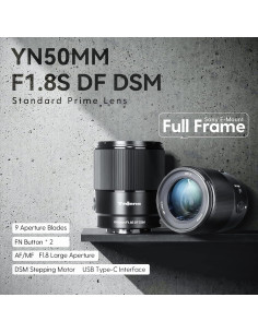 Lente Yongnuo YN50MM F1.8S para Sony E, 50mm F1.8 AF/MF 2