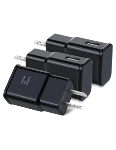 Cargador Rápido Adaptativo Qihop 3-Pack USB Negro
