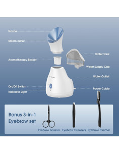 Vaporizador Facial 2en1 Newbealer Azul 170ml Aromaterapia 2