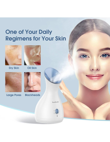 Vaporizador Facial 2en1 Newbealer Azul 170ml Aromaterapia