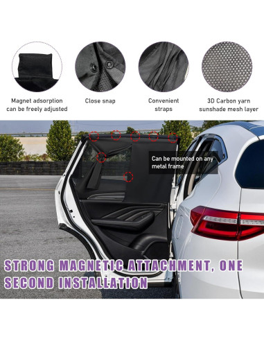 Cortina Magnética para Ventana de Auto Suvnie 50x68 cm