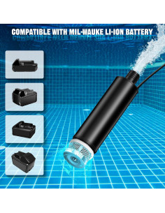 Bomba de Agua Portátil OGJUNX para Batería Milwaukee M18 500GPH 2