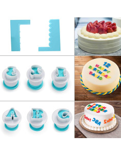 Molde de Galleta FANGSUN 36 Piezas Letras y Números DIY 2