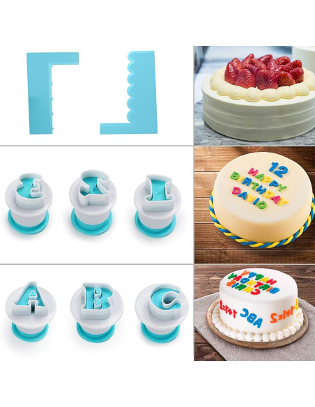 Molde de Galleta FANGSUN 36 Piezas Letras y Números DIY