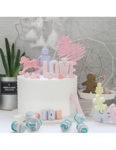 Molde de Galleta FANGSUN 36 Piezas Letras y Números DIY