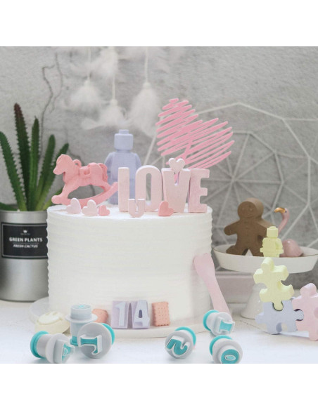 Molde de Galleta FANGSUN 36 Piezas Letras y Números DIY