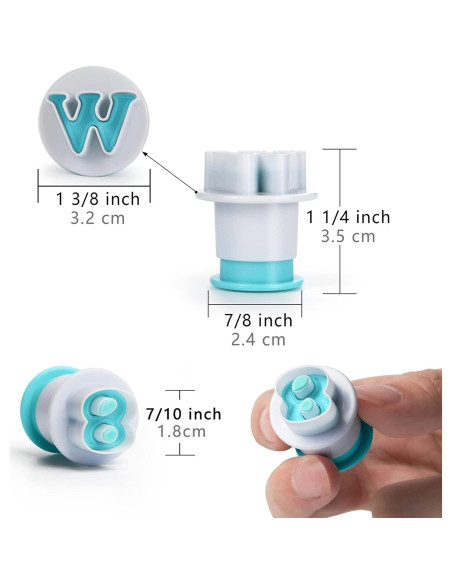 Molde de Galleta FANGSUN 36 Piezas Letras y Números DIY