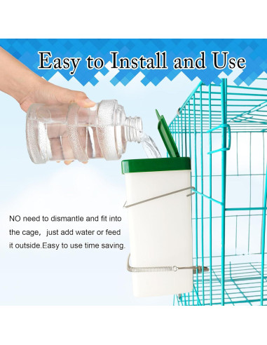 Bebedero para Conejos Cyrading 1L Acero Inoxidable Antifugas