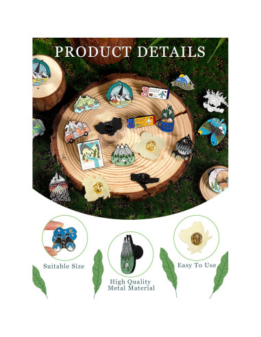 BBTO 20 Pines de Esmalte para Mochilas Estilo Aventura