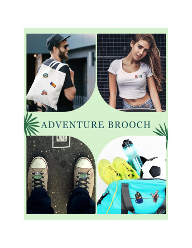 BBTO 20 Pines de Esmalte para Mochilas Estilo Aventura